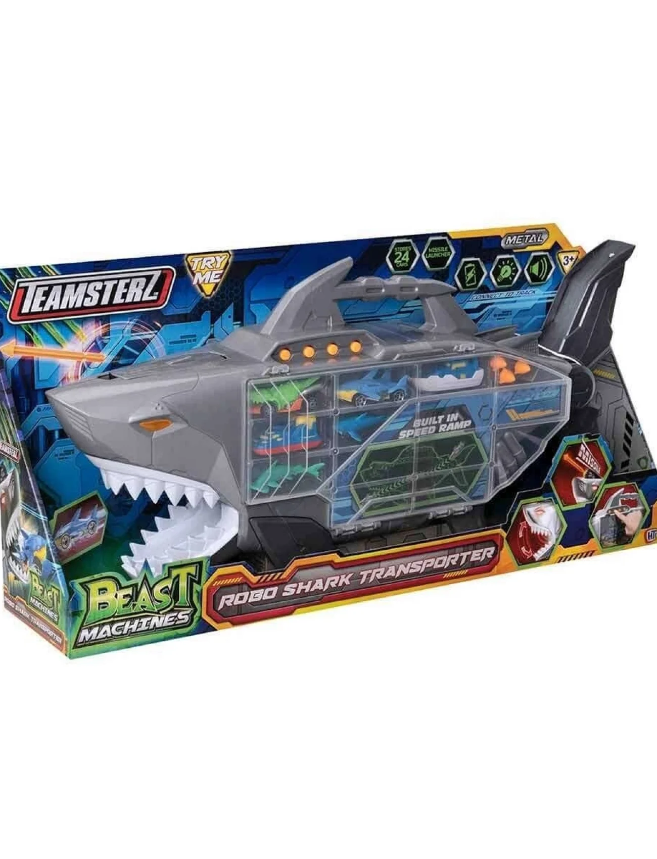 74461 Teamsterz Beast Machines Robo Shark Çantalı Transporter -Sunman
