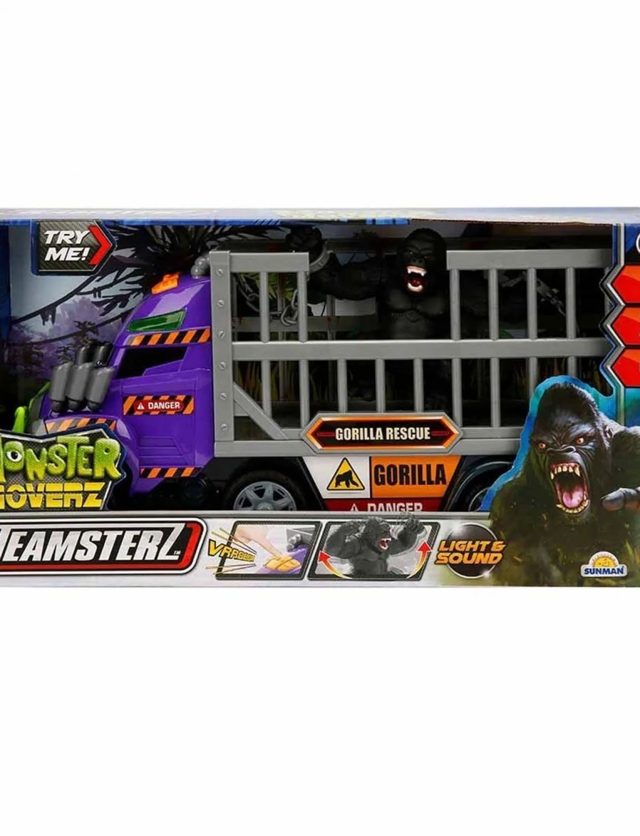 74641  Sesli ve Işıklı Motorize Araba Goril Kurtarıcısı -Sunman