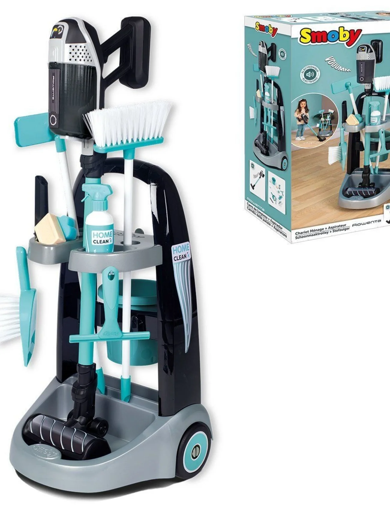 7600330319 Rowenta Oyuncak Temizlik Arabası + Elektrikli Süpürge