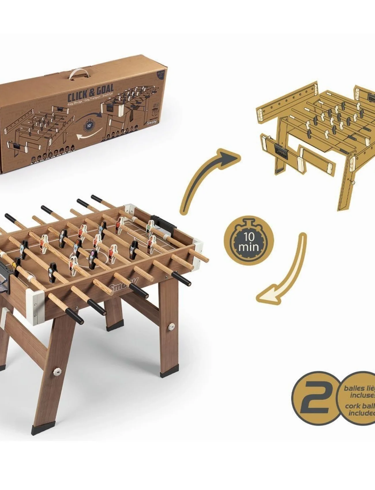 7600620700 SMOBY CLİCK GOAL SOCCER TABLE