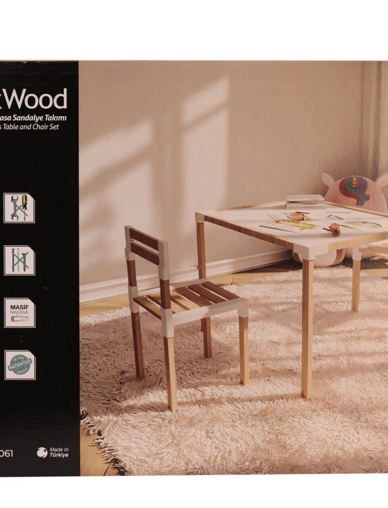 7719 FİX WOOD ÇOCUK MASA SANDALYE TAKIMI