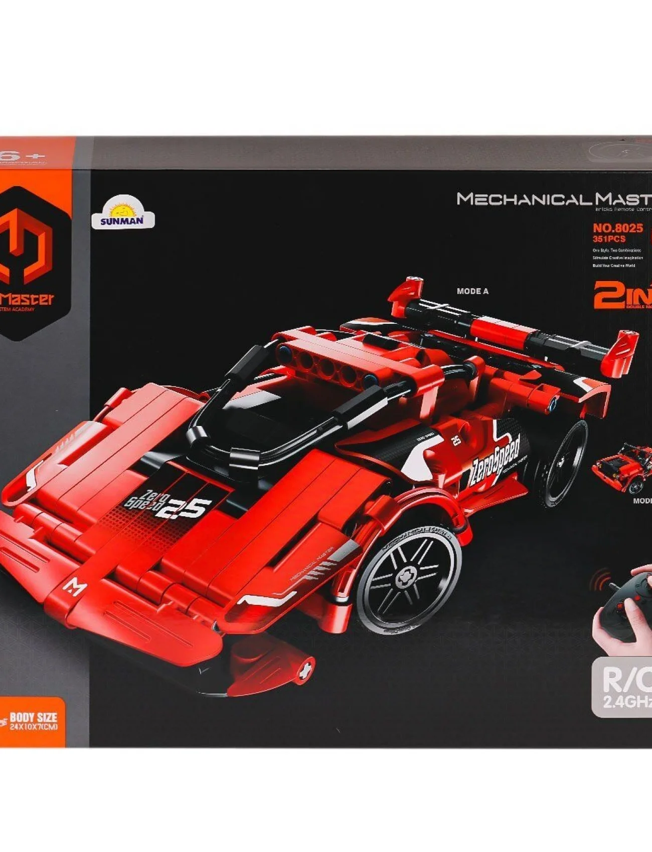8025 IMM Kumandalı Süper Araba 2IN1 Kırmızı 351 Parça