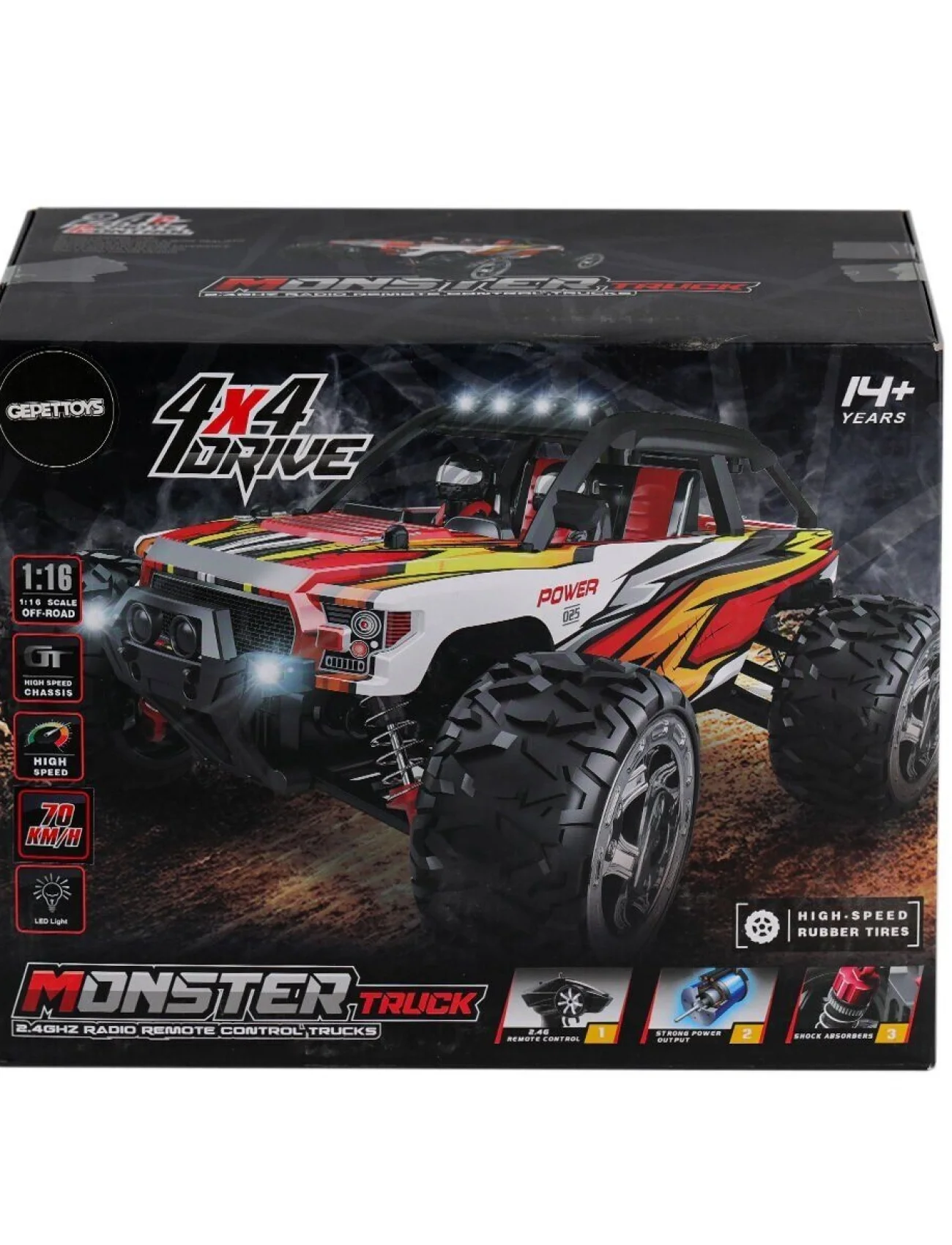 866-1612 1:16 Kumandalı 70 km/h Monster Truck 4x4
