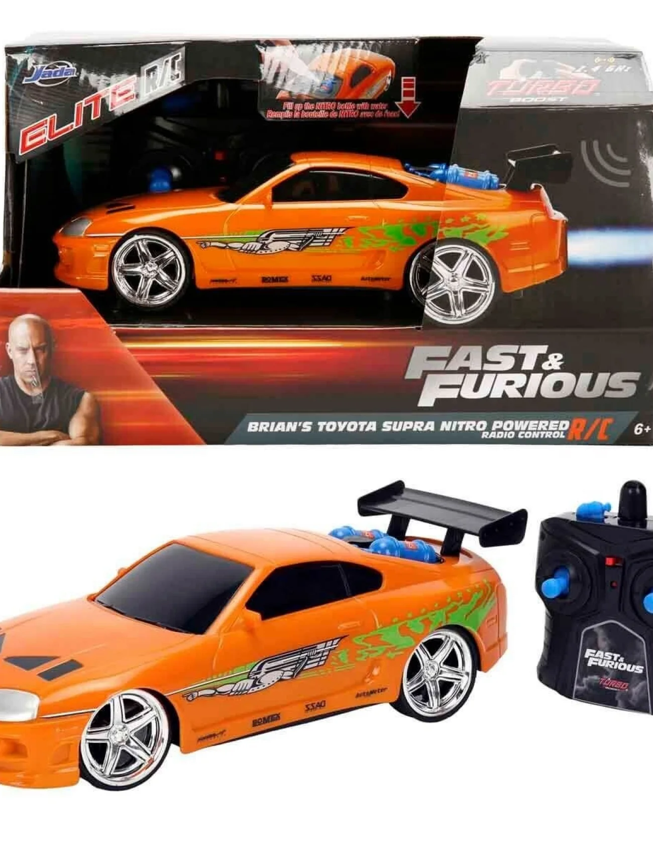 9462 SUN-SIM-JDA-RC ARABA 1 24 FAST FURIOUS BRIANS TOYOTA SUPRA NITRO POWERED