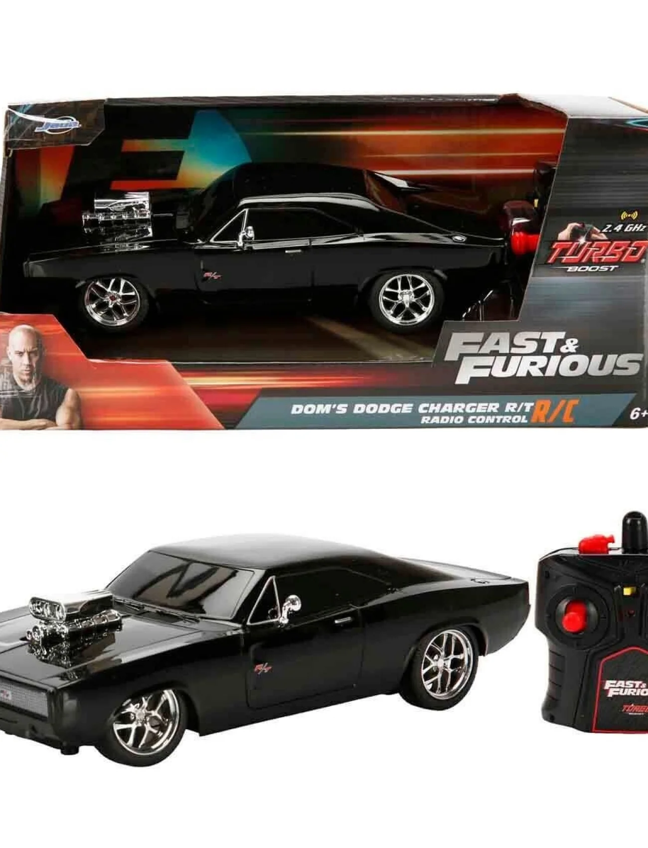 9773 SUN-SIM-JDA-RC ARABA 1 24 FAST FURIOS DODGE CHARGER 1970 2 4GHZ FASTF