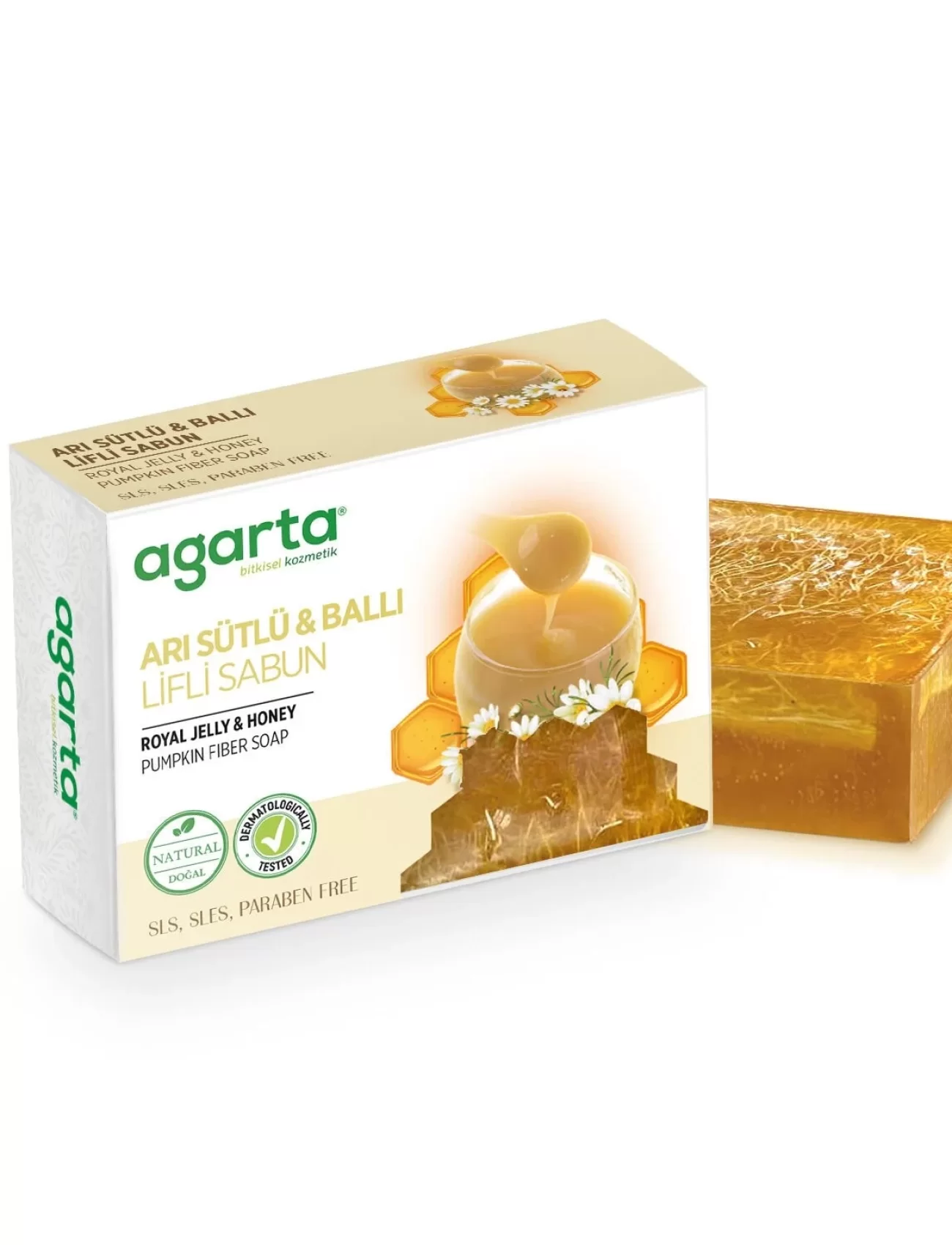 Agarta Arı Sütlü ve Ballı Lifli Sabun 150 Gr