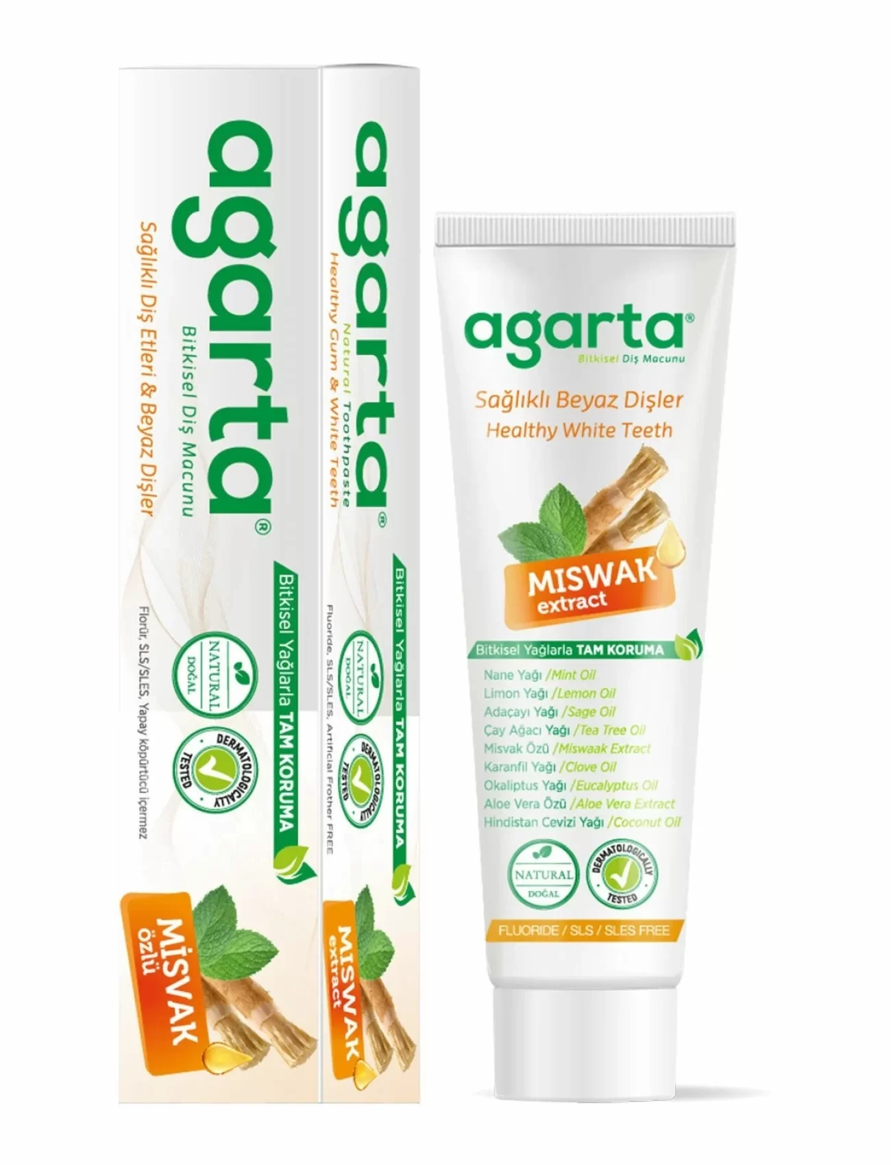 Agarta Doğal Diş Macunu 100ml Misvak Özlü