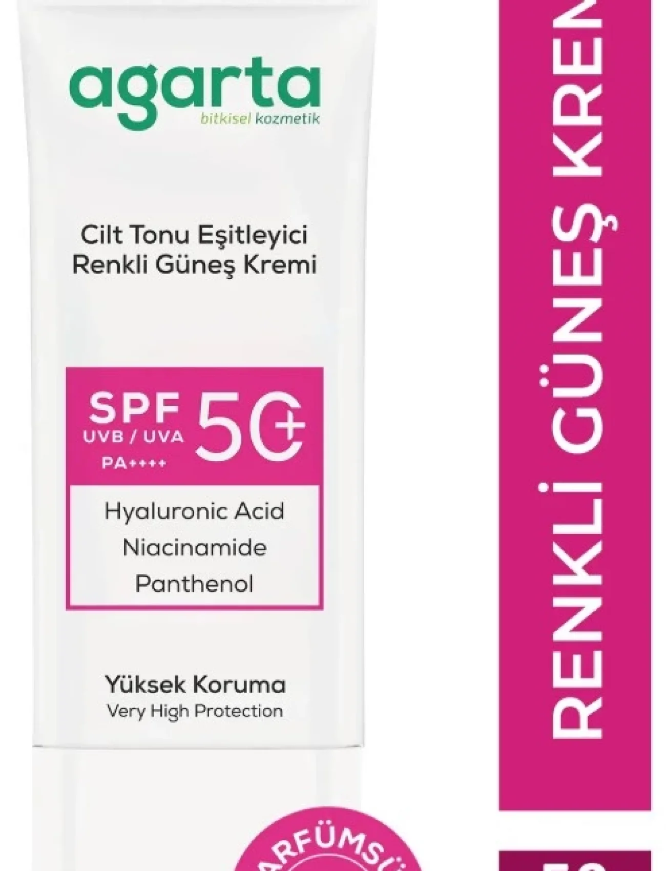 Agarta Doğal Güneş Kremi Cilt Tonu Eşitleyici Renkli 50 Spf 50 Ml