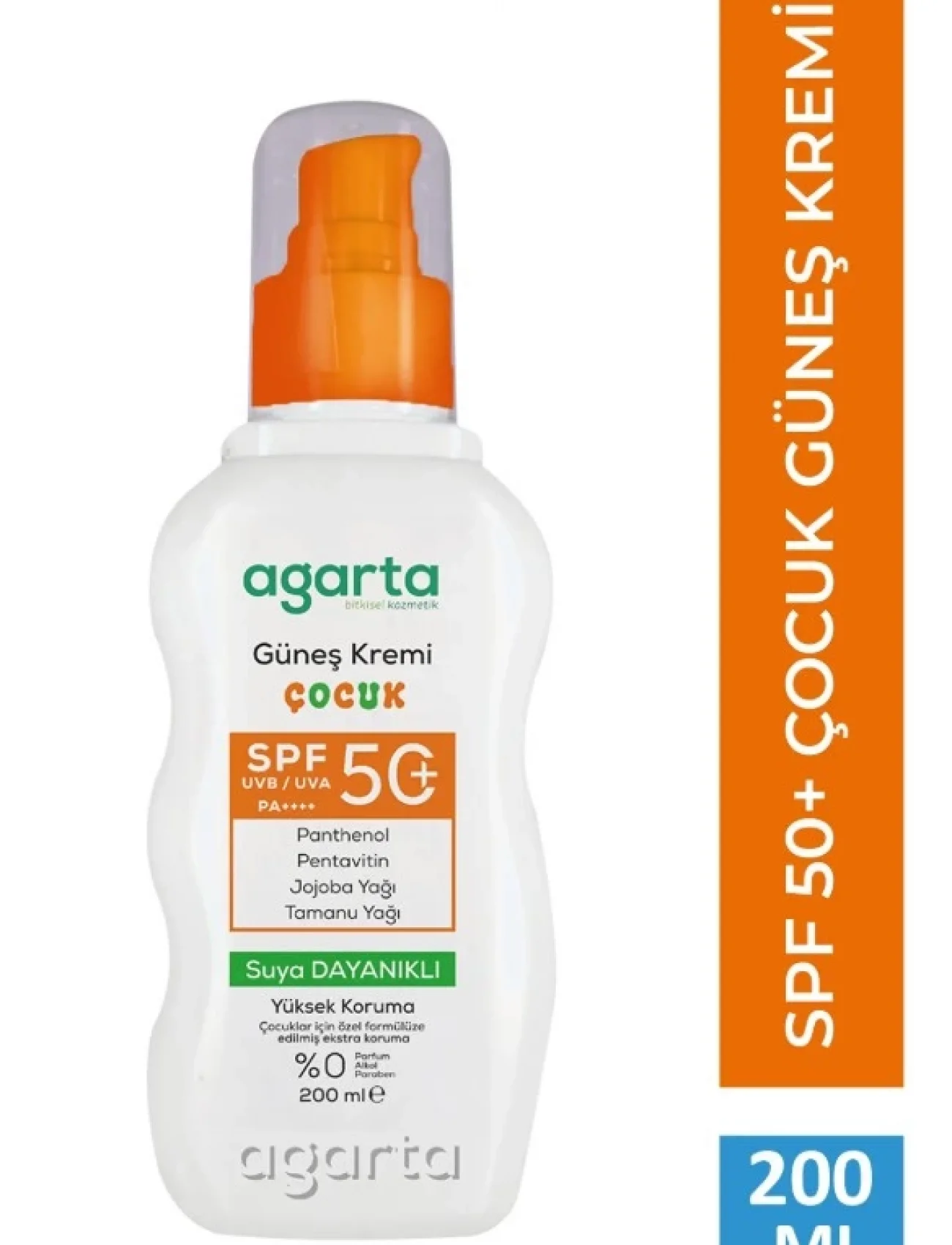 Agarta Doğal Güneş Kremi Çocuk 50 Spf 200 Ml