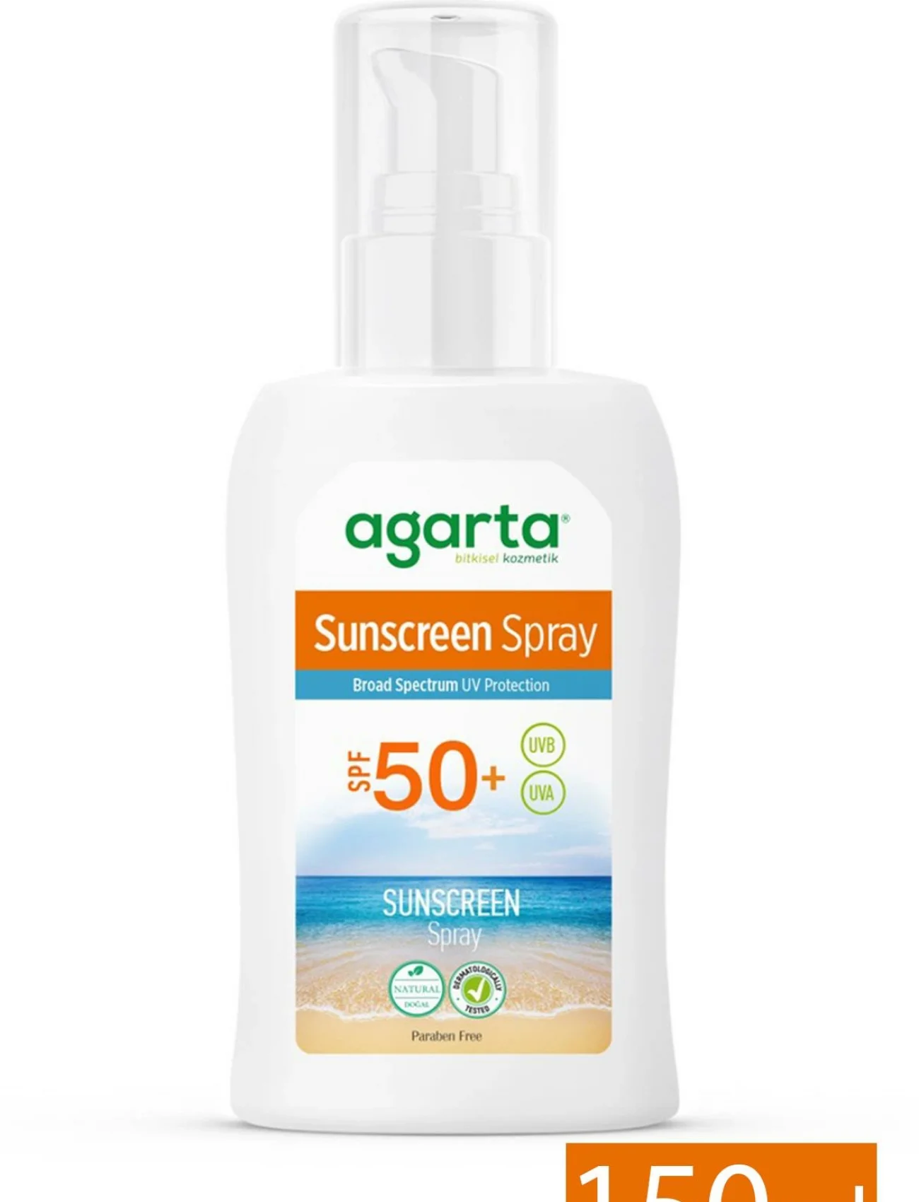 Agarta Doğal Güneş Spreyi 50 Sbf 150 Ml