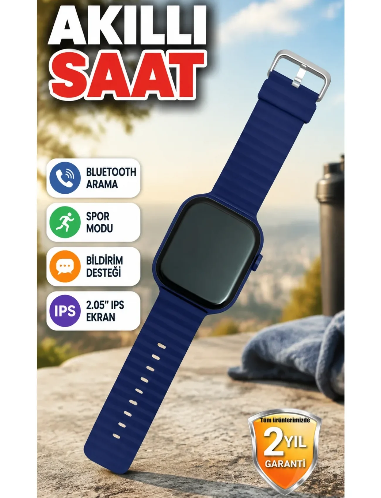 Akıllı Saat Ultra  2.05 IPS Ekran Bluetooth Aramalı Spor Modlu