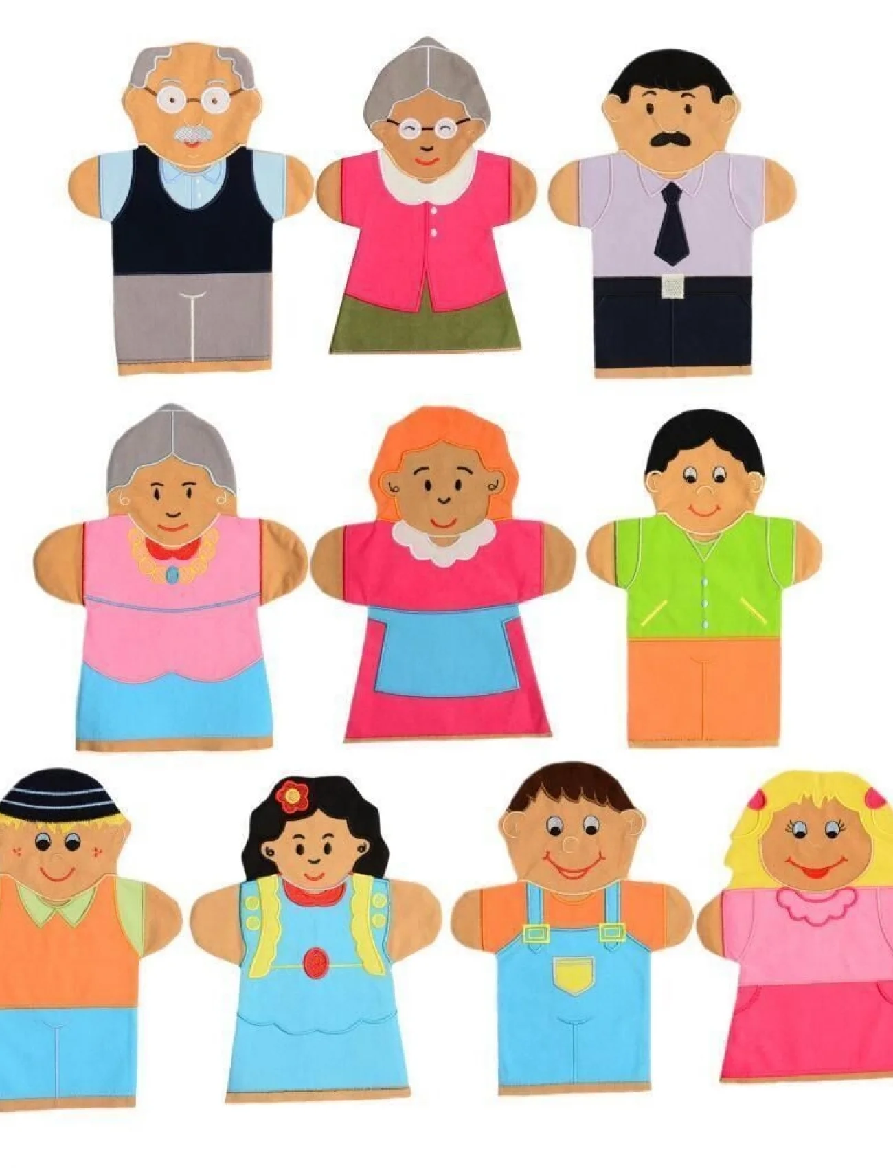 AND-5001  İNSANLAR KUKLA SETİ 10 LU