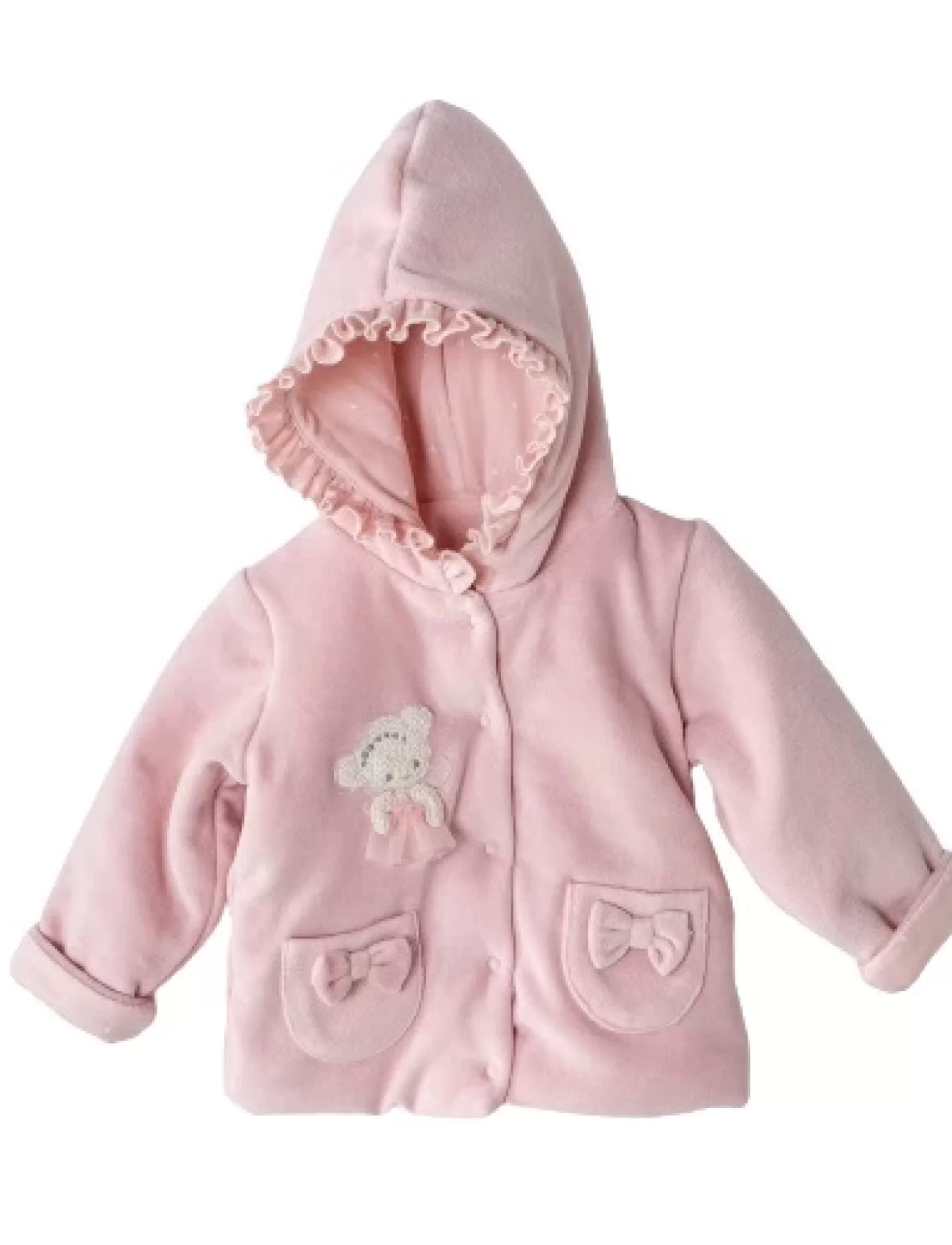 Andywawa AC23156 Fairy Kadife Bebek Mont Pink