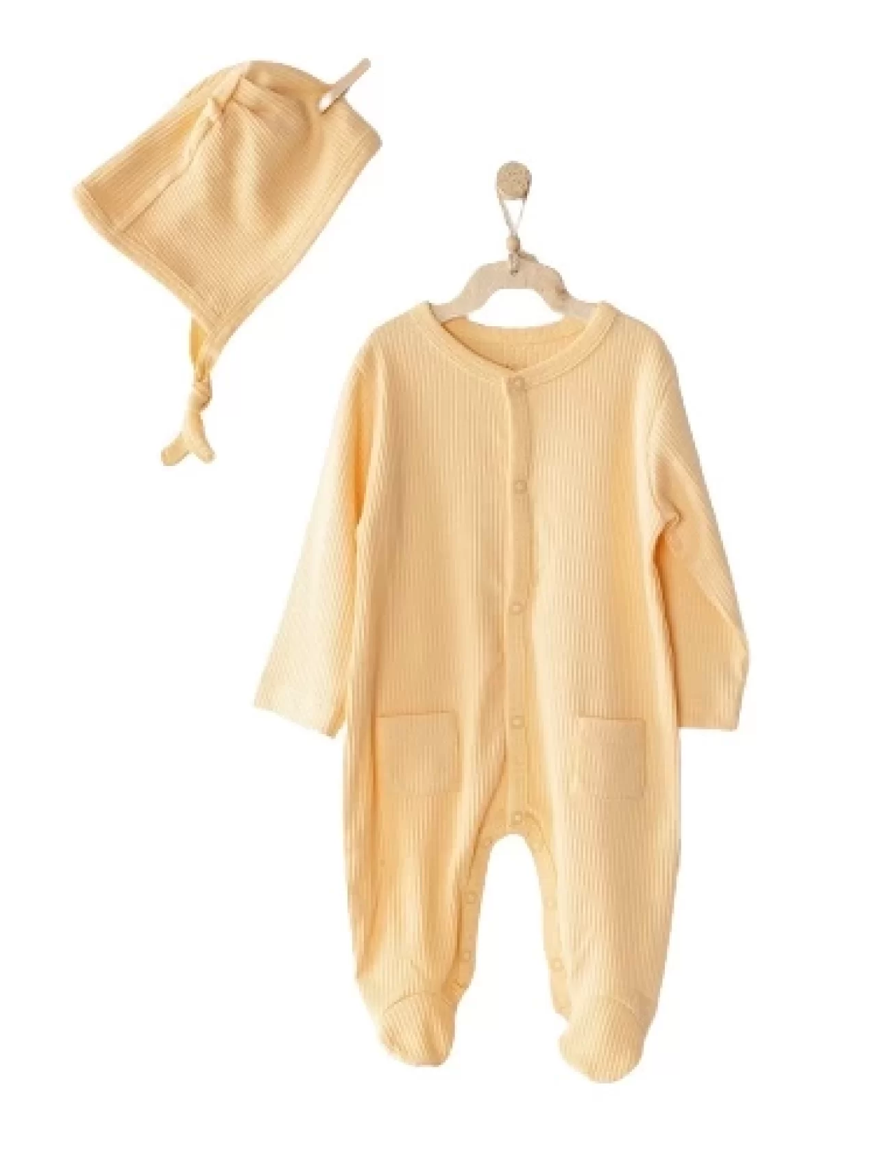 Andywawa AC23651 Modal Bebe Tulum Takım Yellow