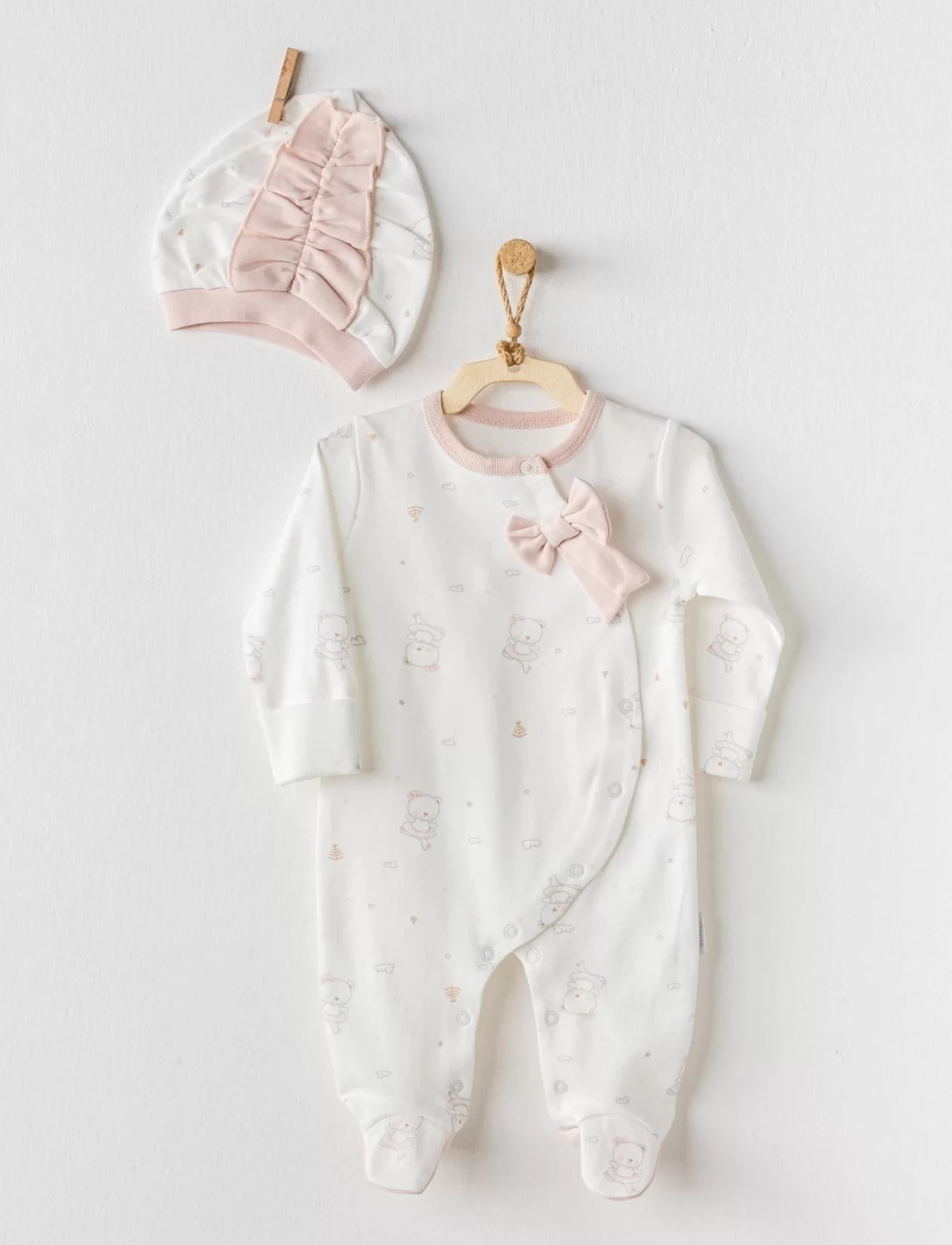 Andywawa AC24138 Ballerina Bebe Tulum Takım Ekru