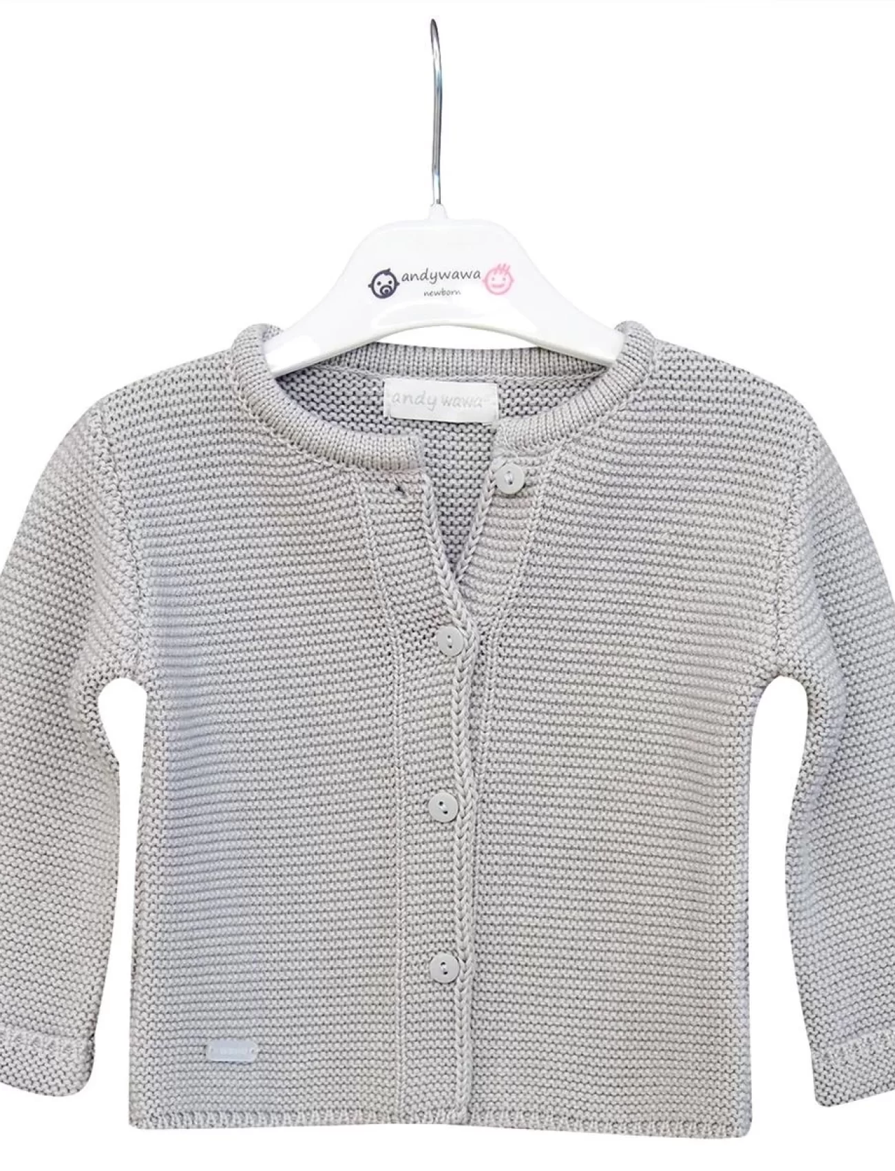 Andywawa AC24333 Basic Bebe Ceket Grey Melange