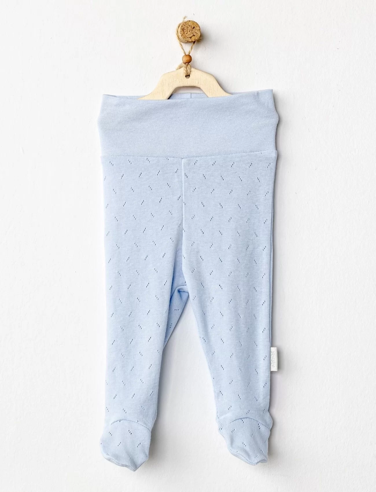 Andywawa AC24706 Jacquard Patikli Bebek Pantolon Blue