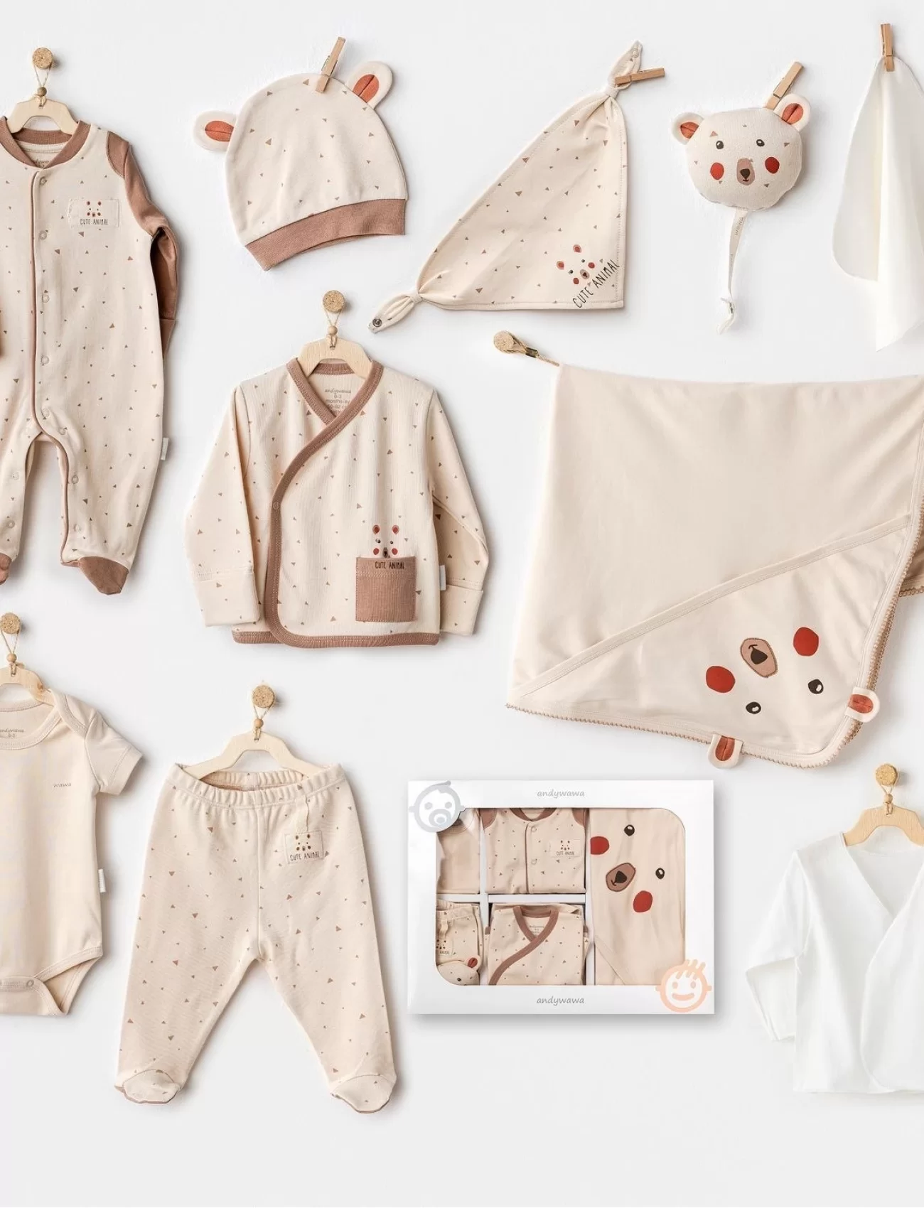 Andywawa AC25021 Adventurous Bear 10Lu Hastane Çıkışı Beige