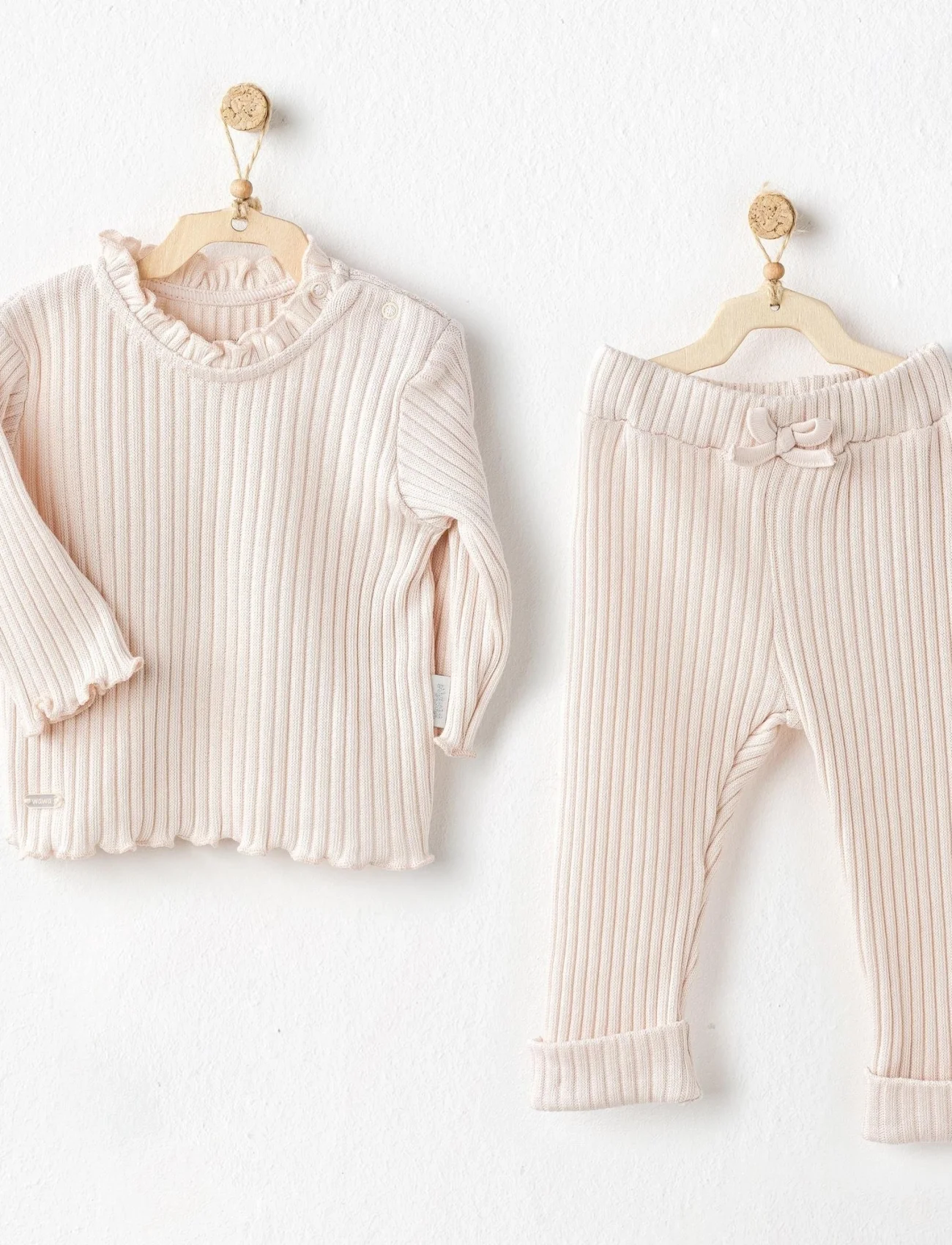 Andywawa Ac25093 Sweet Penguin 2li Bebe Takım Ekru