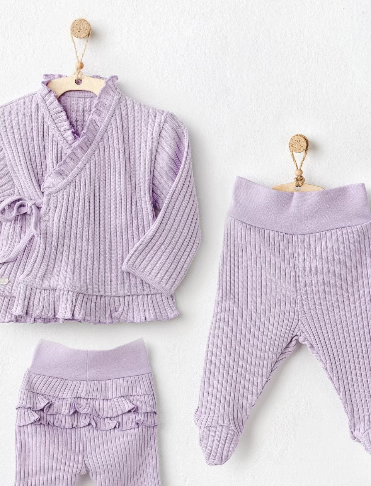 Andywawa AC25094 Sweet Penguin 2Li Bebe Takım Lila