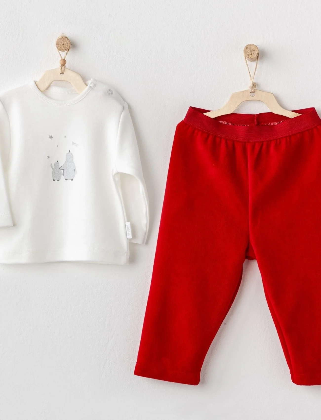 Andywawa AC25103 Happy Newyear 2Li Bebe Takım Red