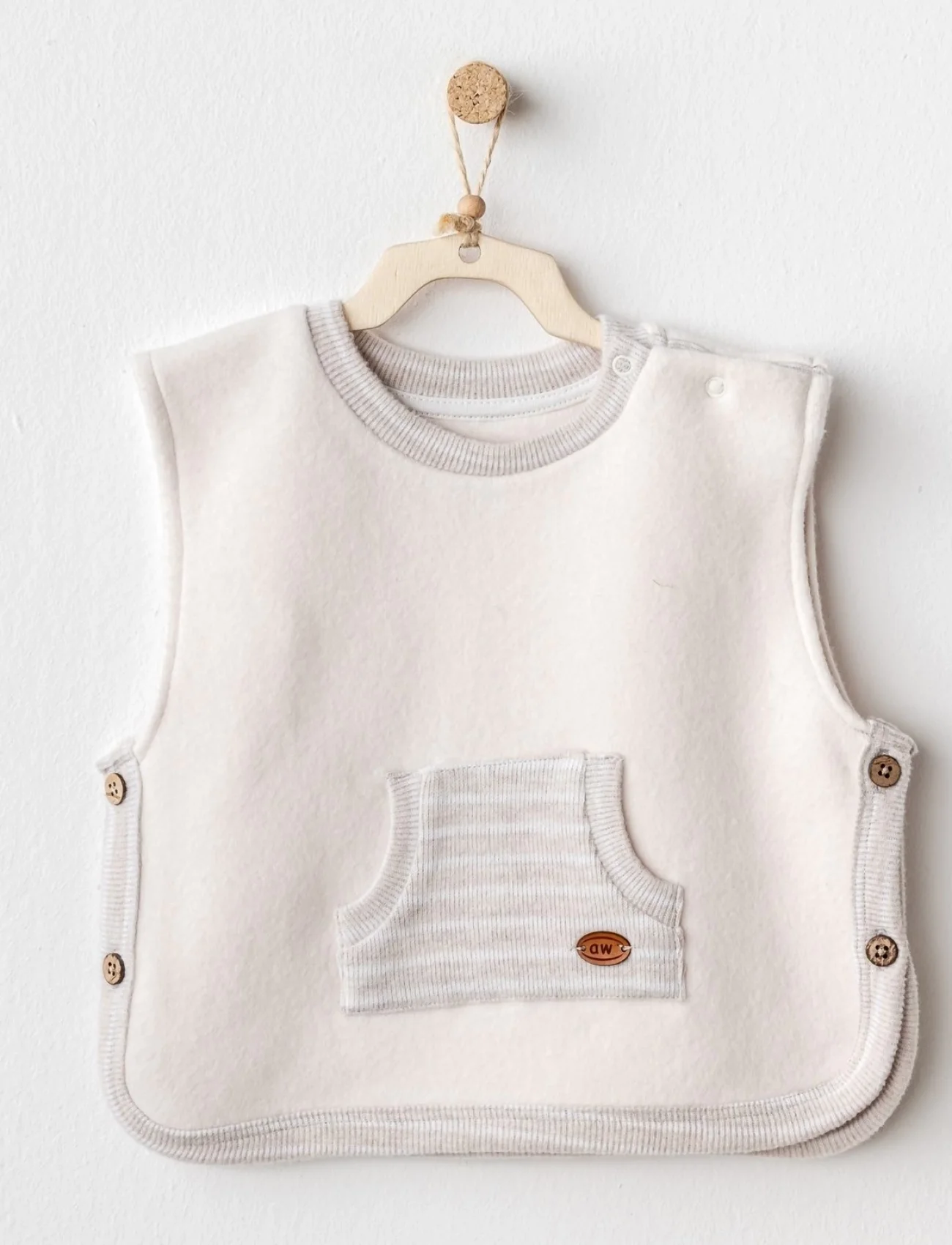 Andywawa Ac25161 Soft Bebe Yelek Ekru