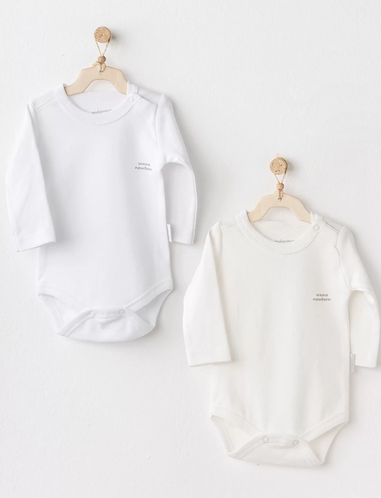 Andywawa Ac25210 Long Sleeve 2li Basic Body Ekru