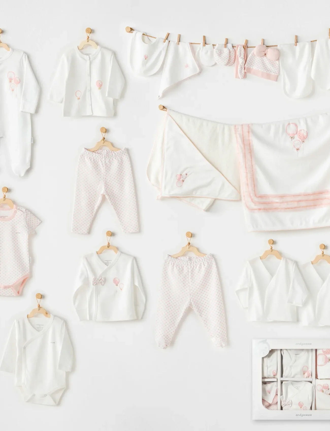 Andywawa Ac25552 Pink Baloons 20li Hastane Çıkışı Ekru