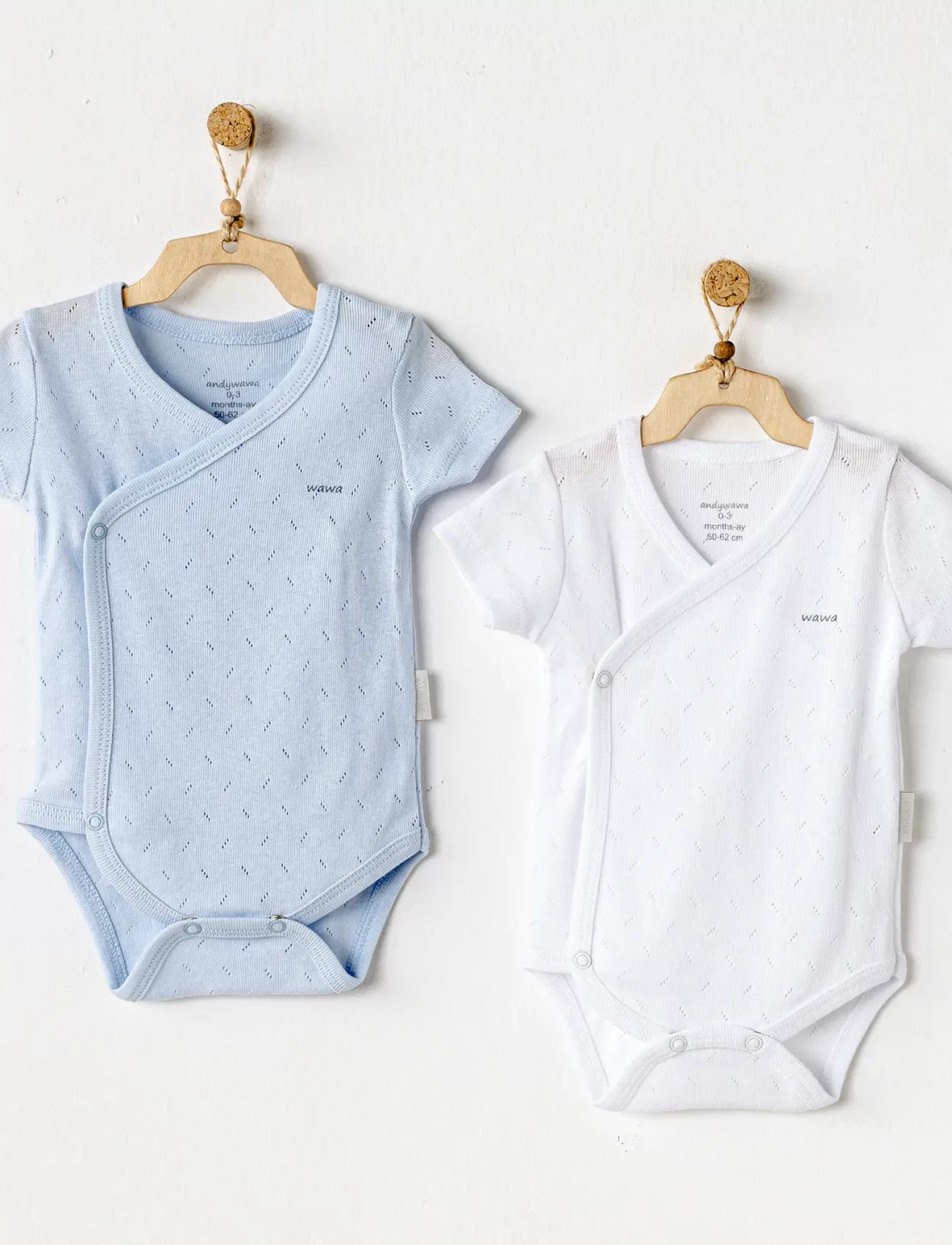 Andywawa Ac25555 Jacquard Basic 2li Zıbın Body Blue White