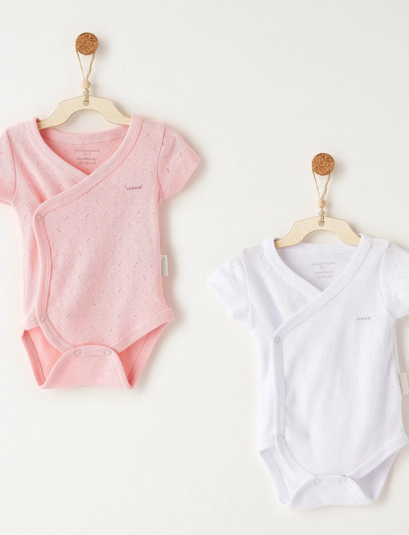 Andywawa Ac25555 Jacquard Basic 2li Zıbın Body Dark Pink White