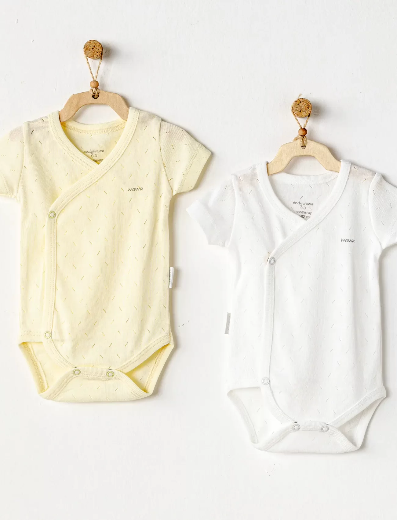 Andywawa Ac25555 Jacquard Basic 2li Zıbın Body Yellow White