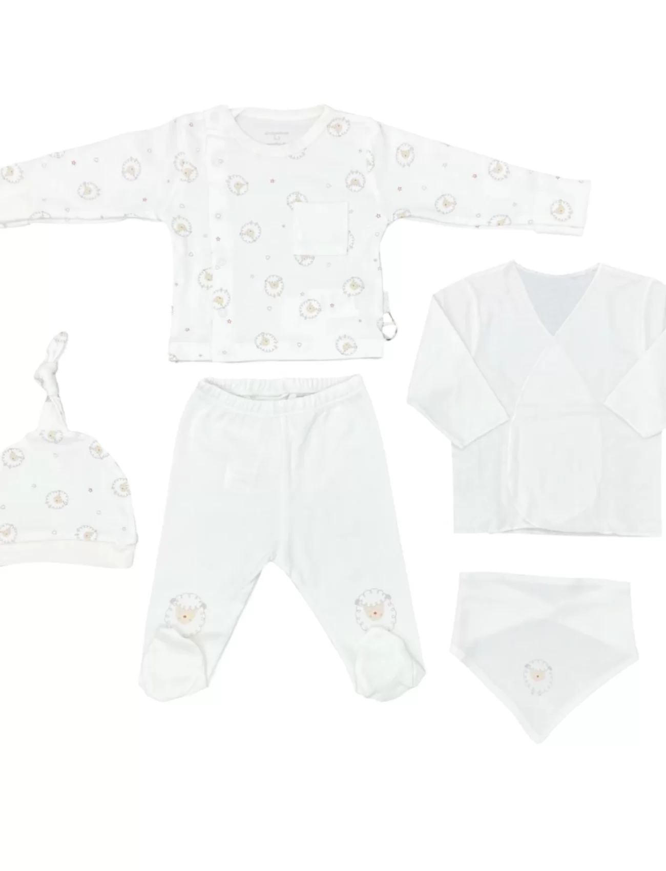 Andywawa Ac25560 Newborn Set Tinny Ships 5li Hastane Çıkışı Ekru