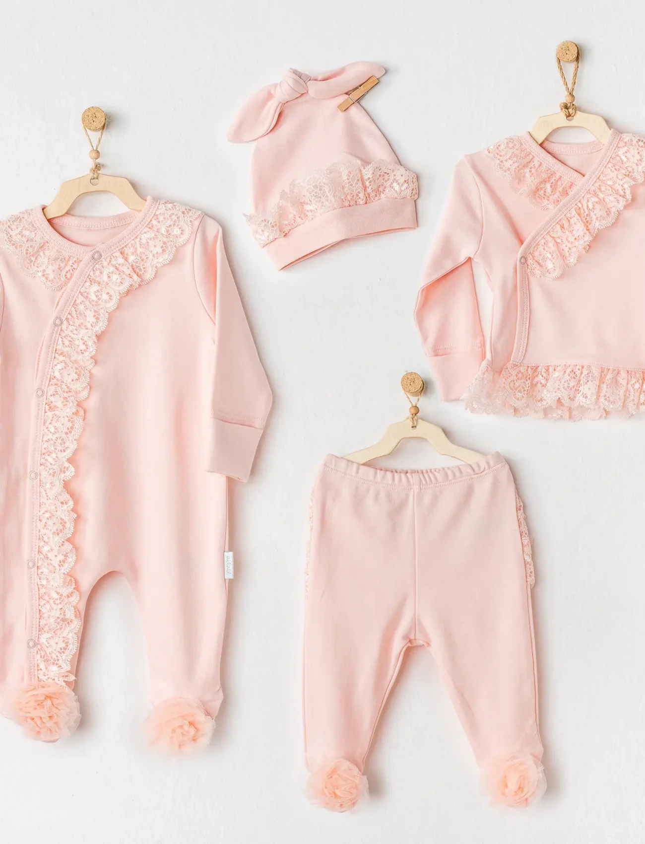 Andywawa Ac25592 Chic Girl 4lü Hastane Çıkışı Salmon