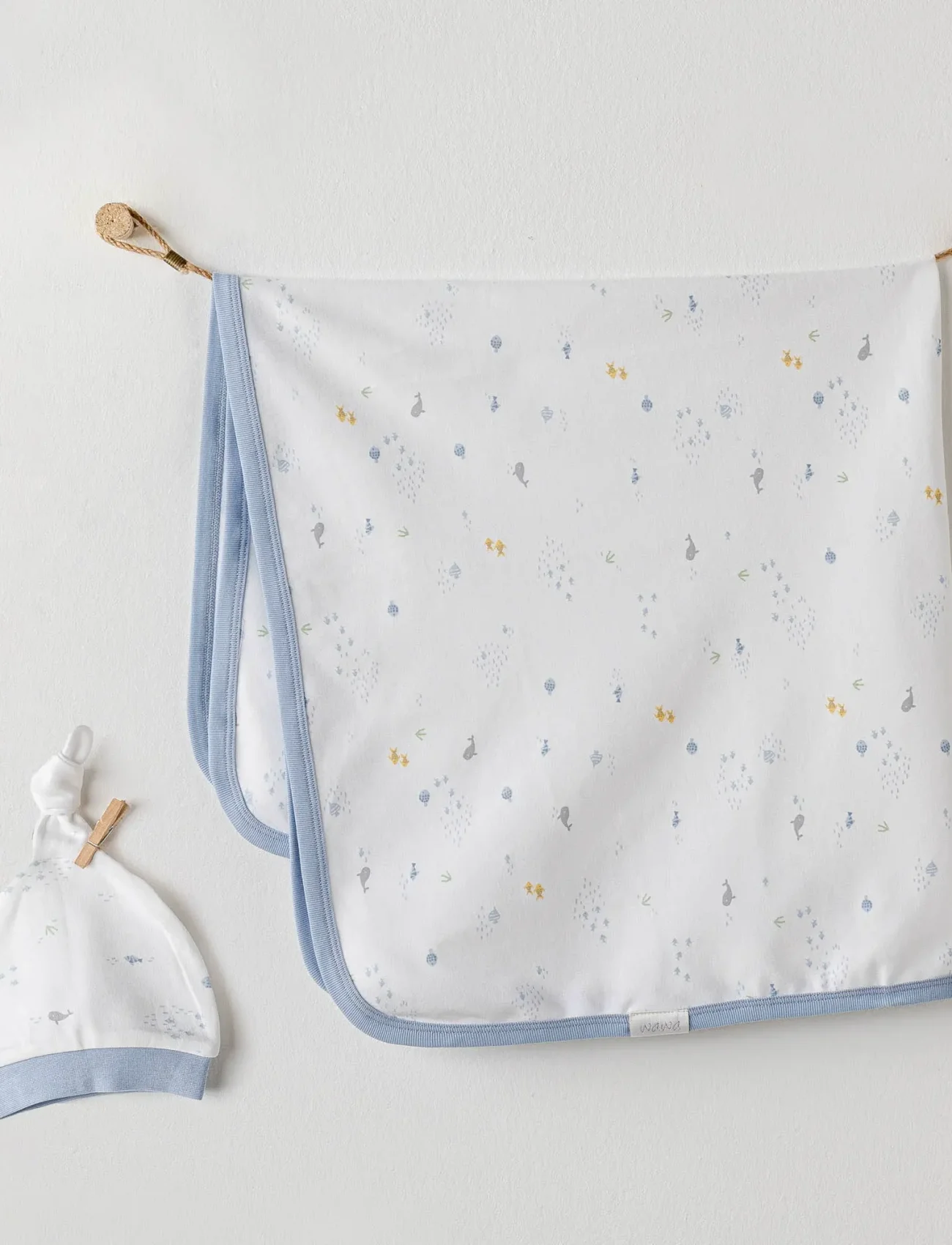 Andywawa Ac25606 My Happy Place Battaniye Şapka Takım White