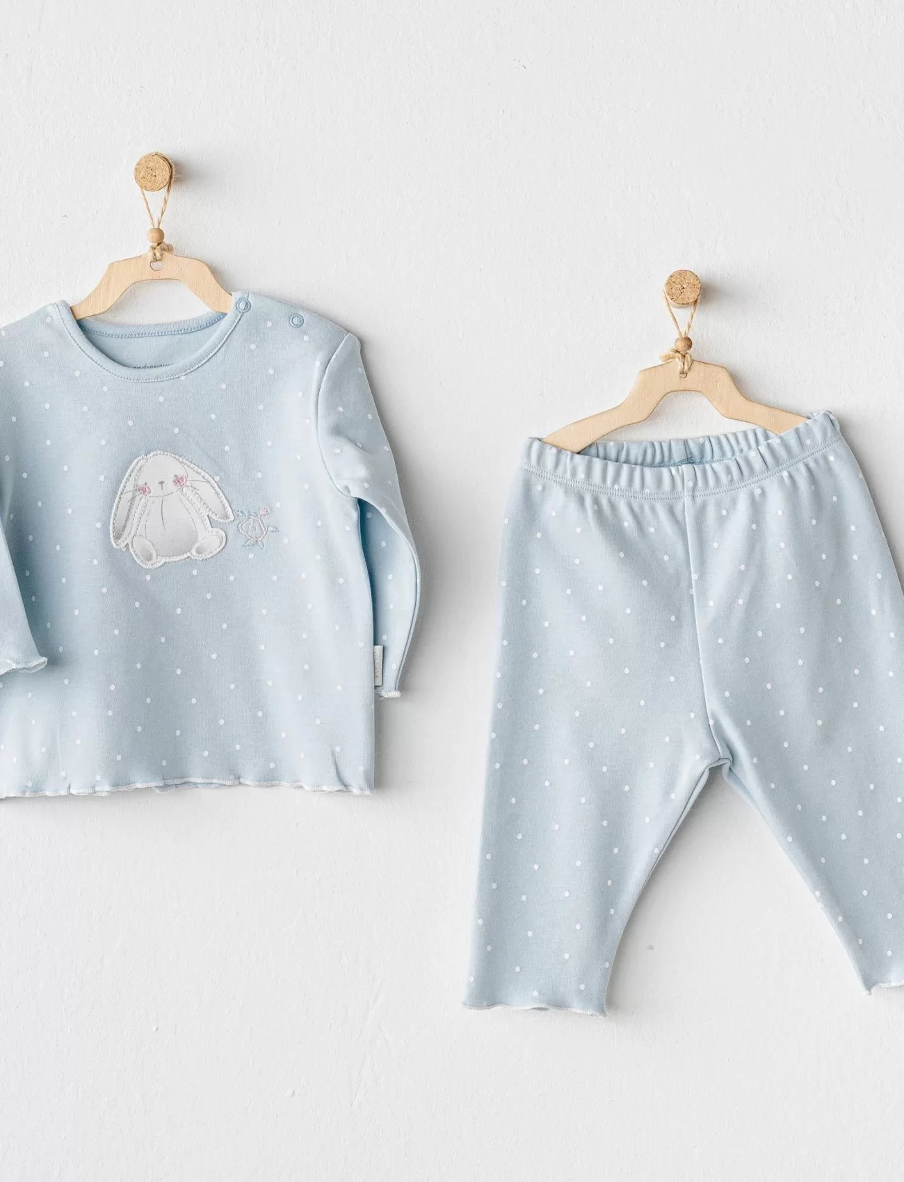 Andywawa Ac25636 Cuddly Bunny Bear 2li Takım Blue