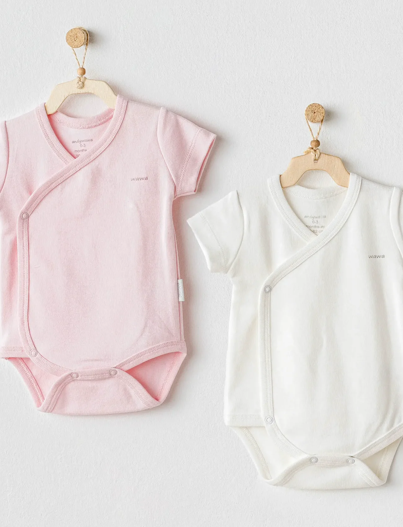 Andywawa Ac25643 Cuddly Bunny Bear 2li Zıbın Body Ekru Pembe