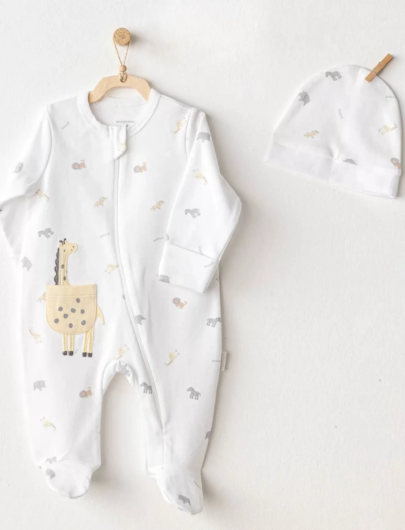 Andywawa Ac25803 Little King Bebek Tulum Takım White