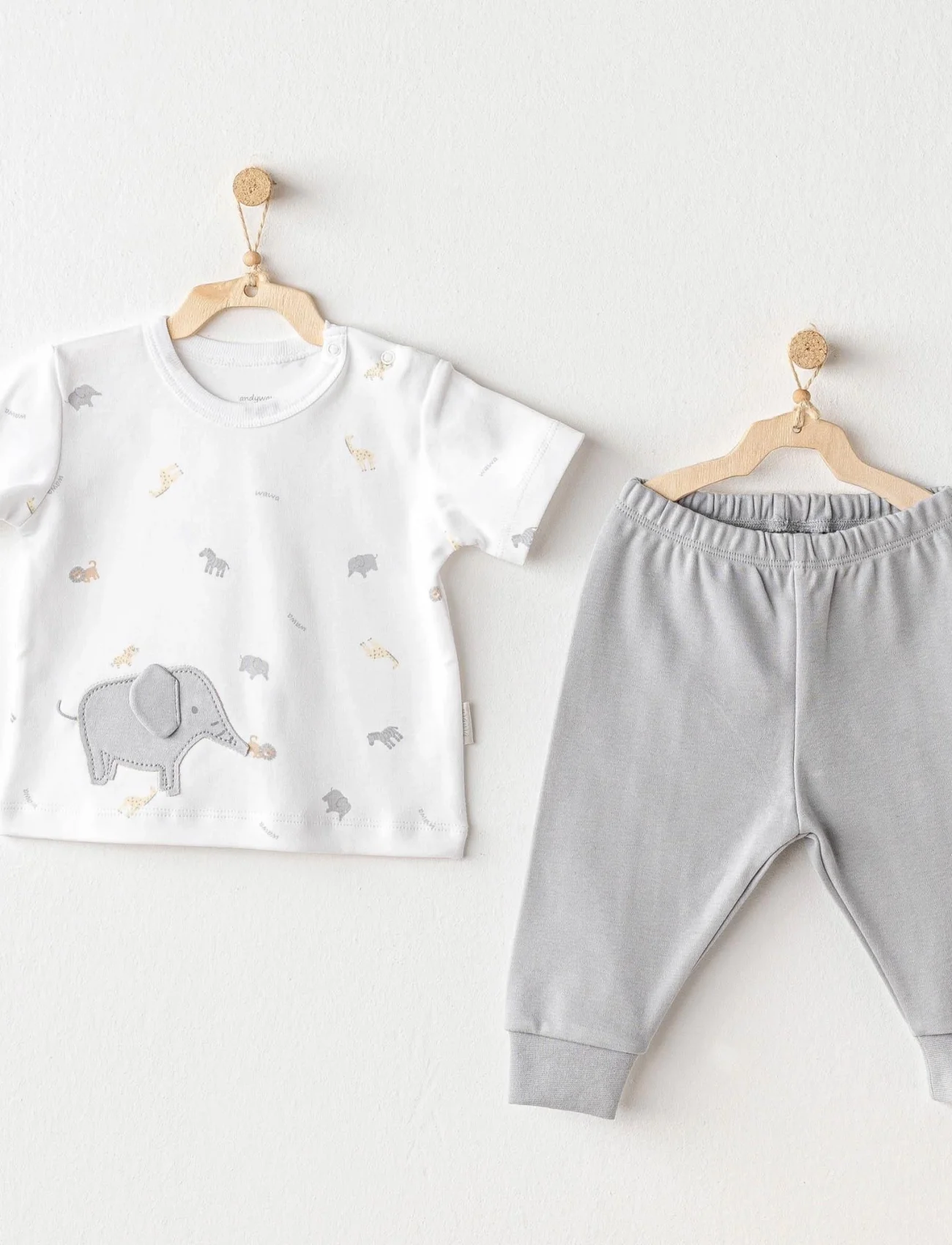 Andywawa Ac25809 Little King 2li Takım Grey