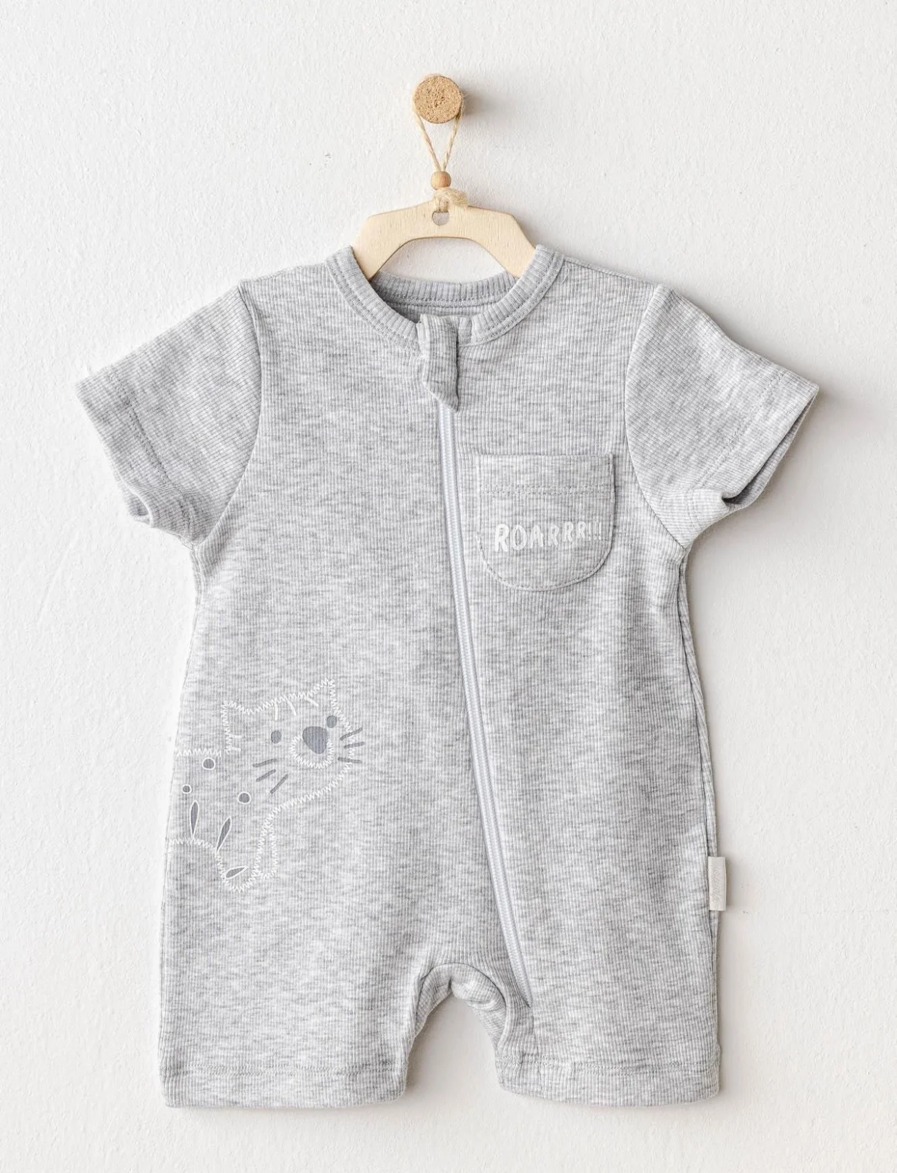 Andywawa Ac25810 Romper Little King Bebek Tulum Grey