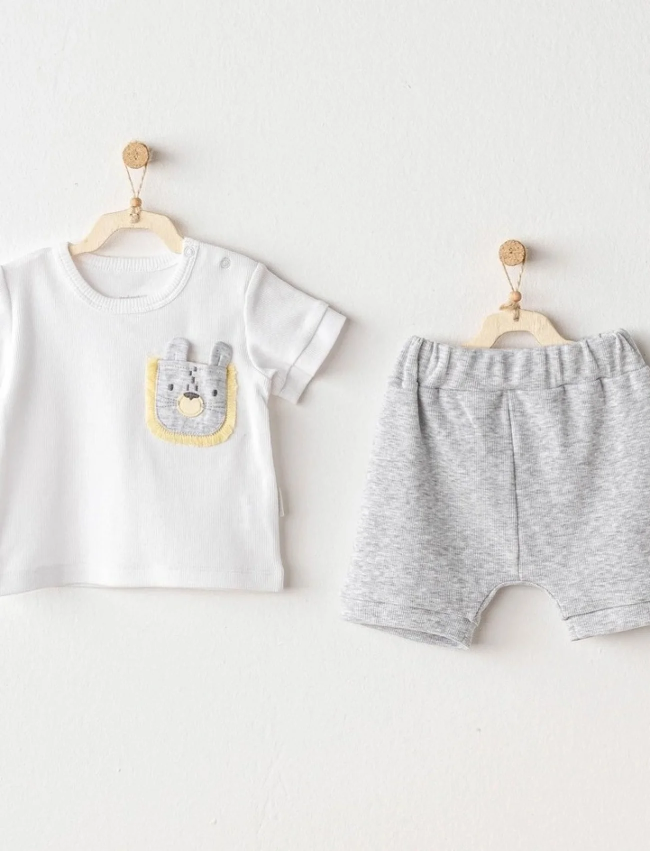 Andywawa Ac25812 Little King 2li Bebe Takım Grey
