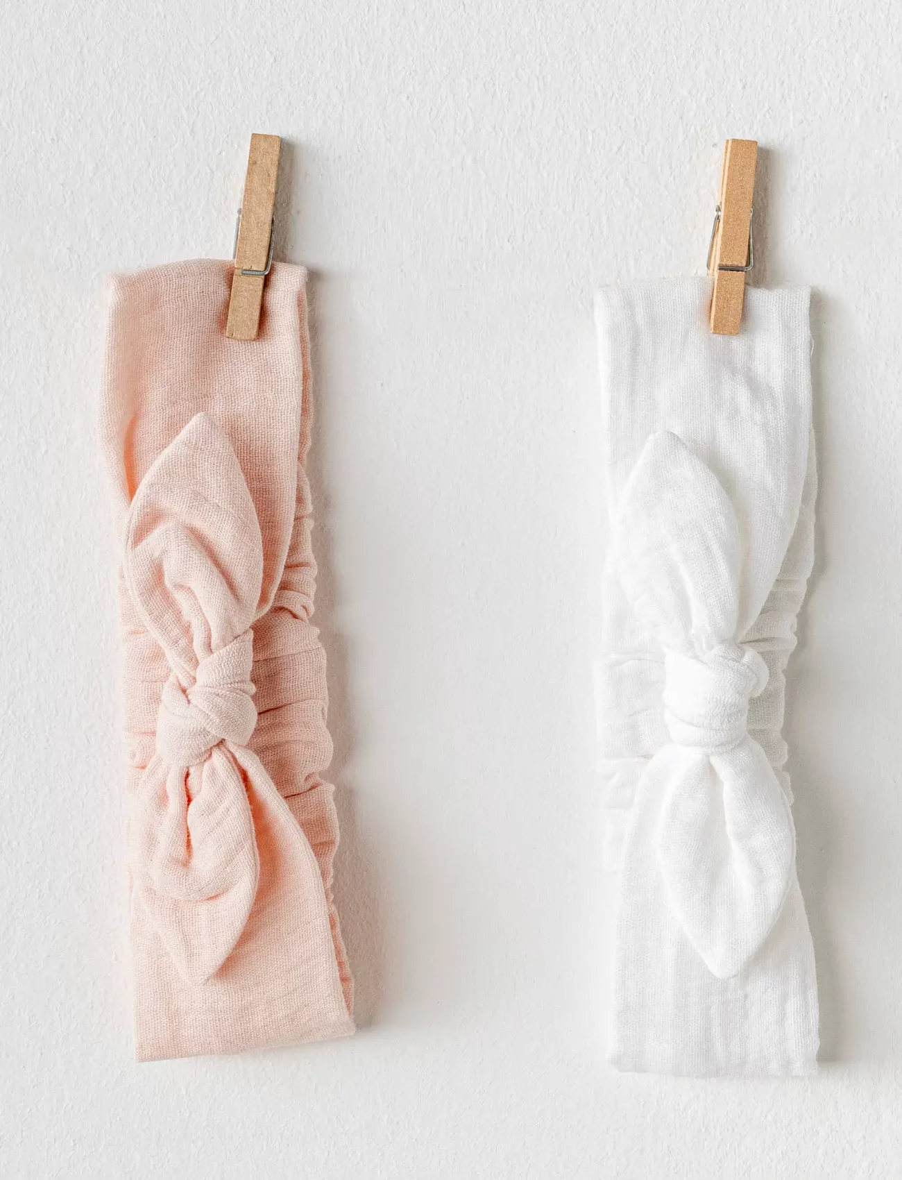 Andywawa Ac25868 Müslin Home 2li Saç Bandı Pink White