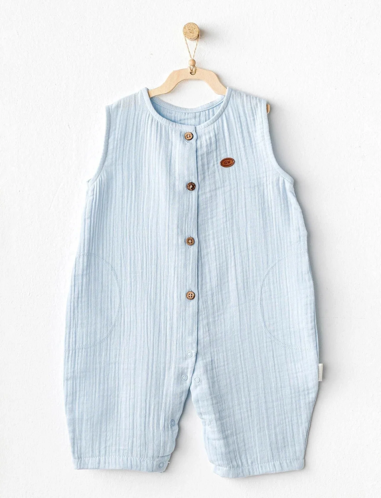 Andywawa Ac25883 Müslin Home Bebe Tulum Blue