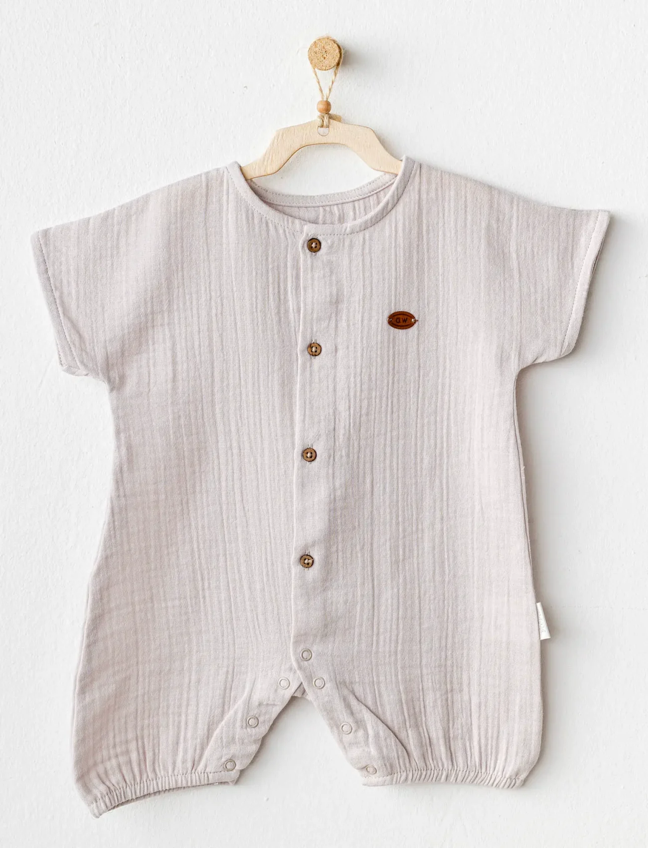 Andywawa Ac25884 Müslin Home Bebe Tulum Beige