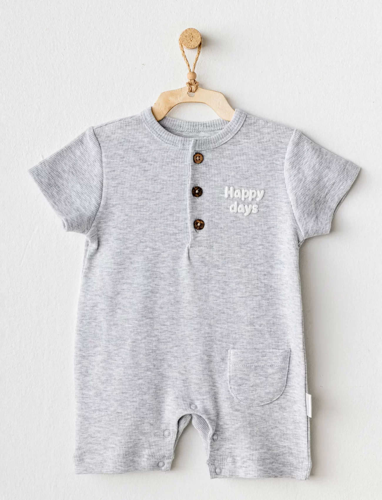 Andywawa Ac25893 Basic Bebe Tulum Grey Melange