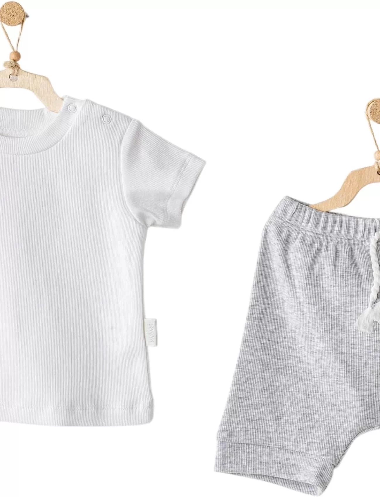 Andywawa Ac25894 2li Basic Bebe Takım Grey Melange