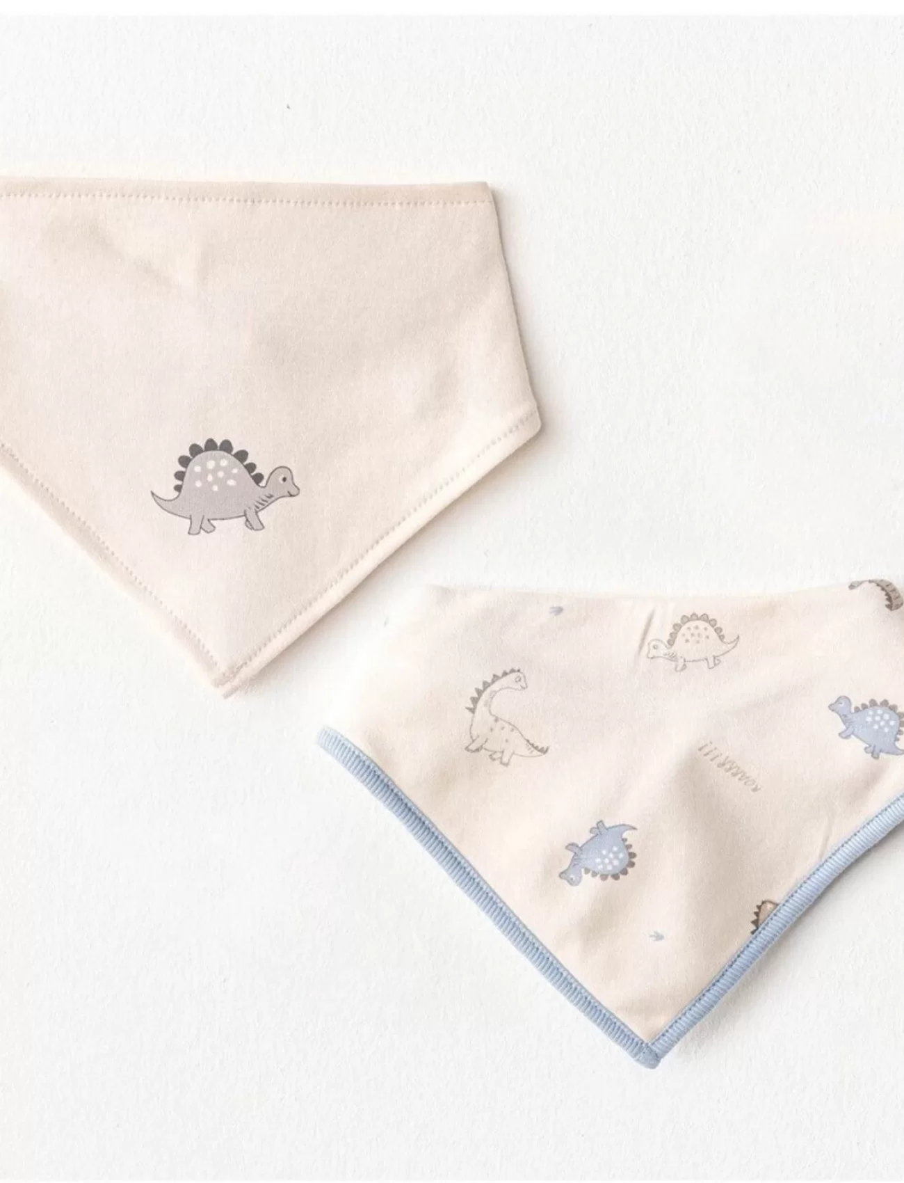 Andywawa Ac25923 Bibs Dino 2li Bebek Fular Beige