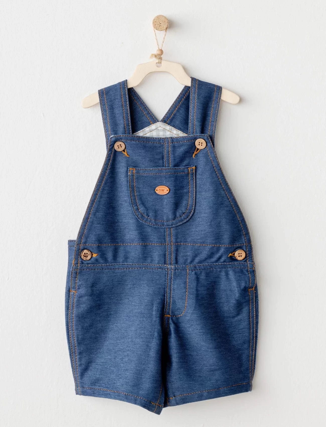 Andywawa Ac25932 Casual Bebek Salopet İndigo