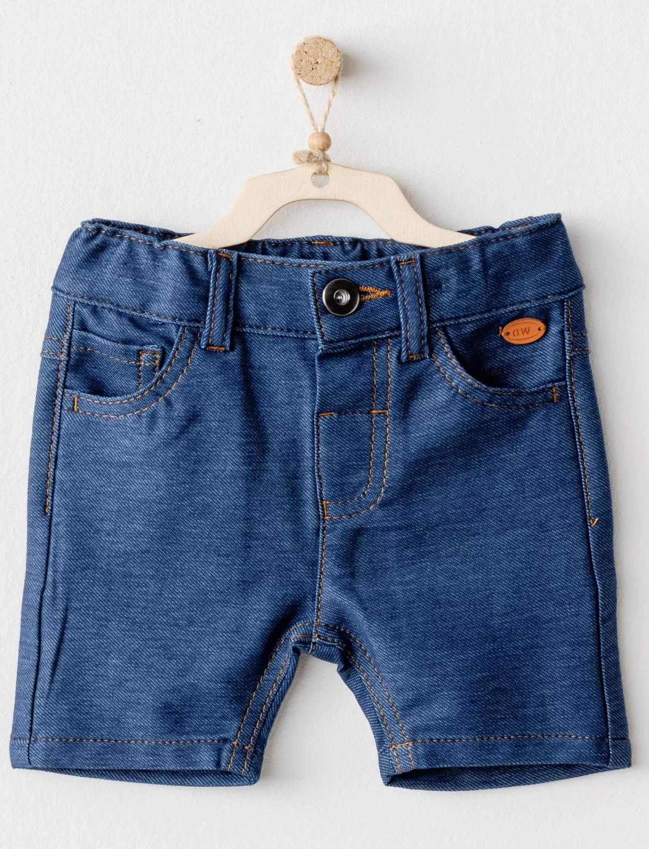 Andywawa Ac25939 Casual Bebek Şort İndigo
