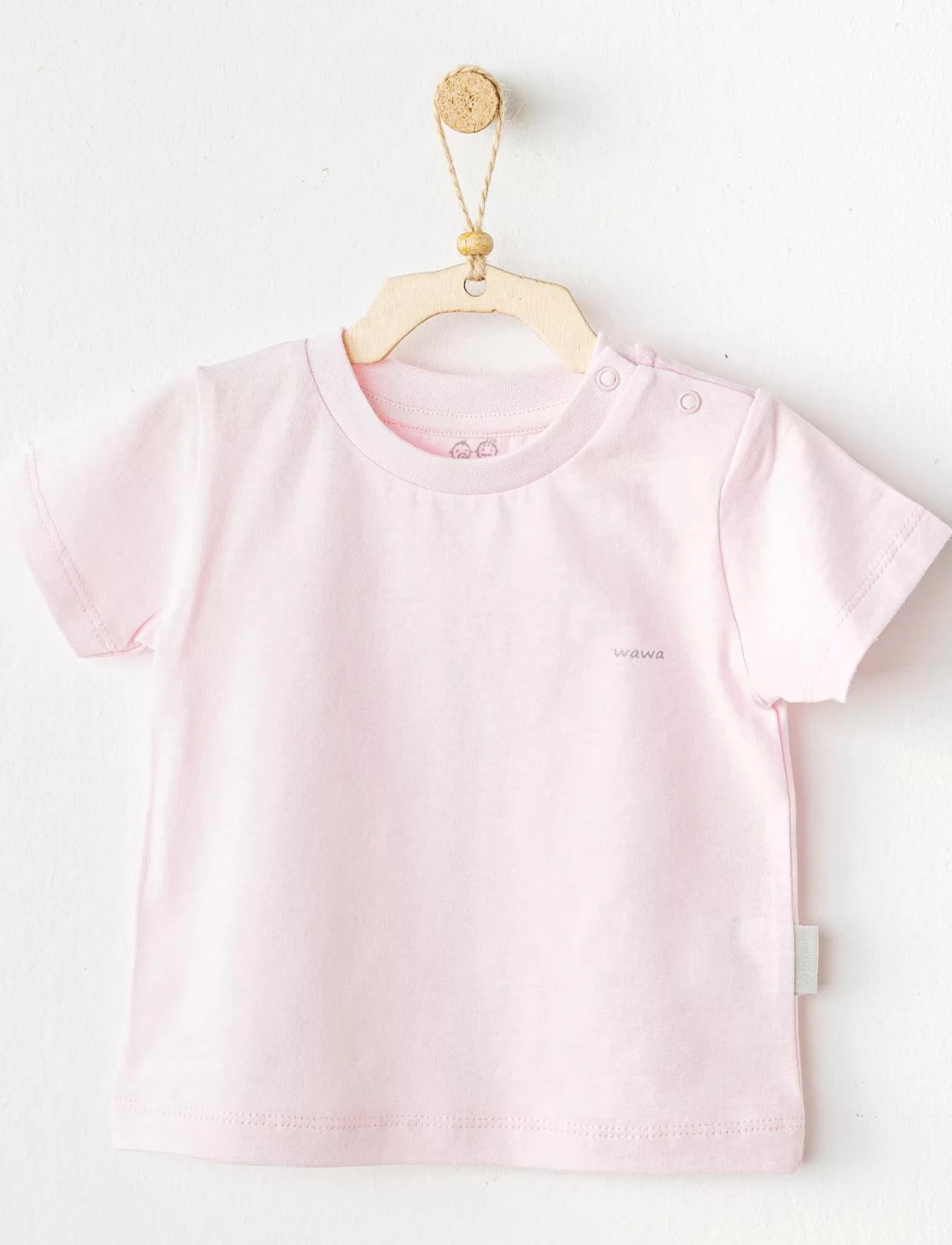 Andywawa Ac25971 Casual Bebek Tişört Pink