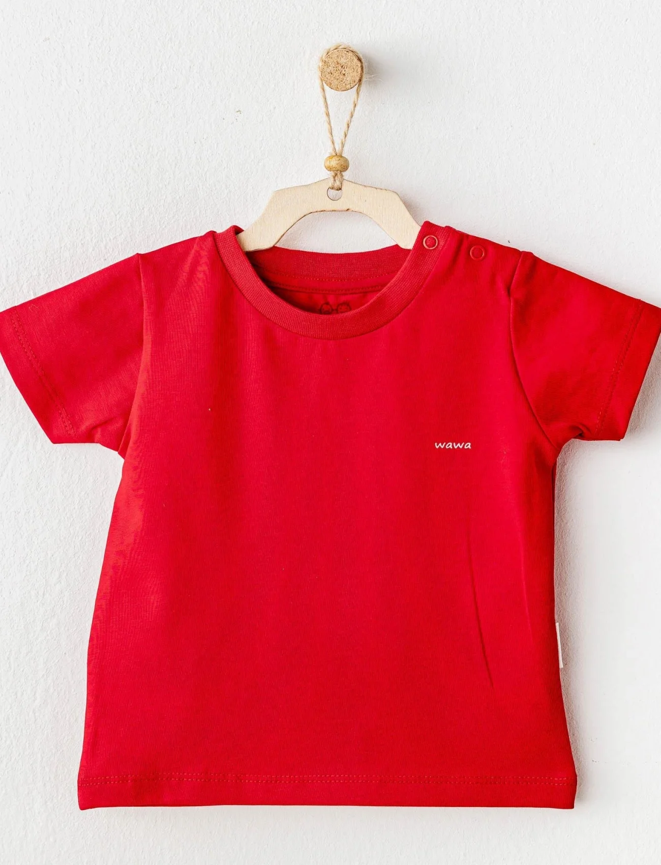 Andywawa Ac25971 Casual Bebek Tişört Red